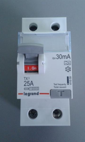 Disjoncteur différentiel Legrand TX3 25A/0,03A 2 pôles